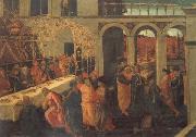 JACOPO del SELLAIO The Banquet of Ahasuerus France oil painting artist
